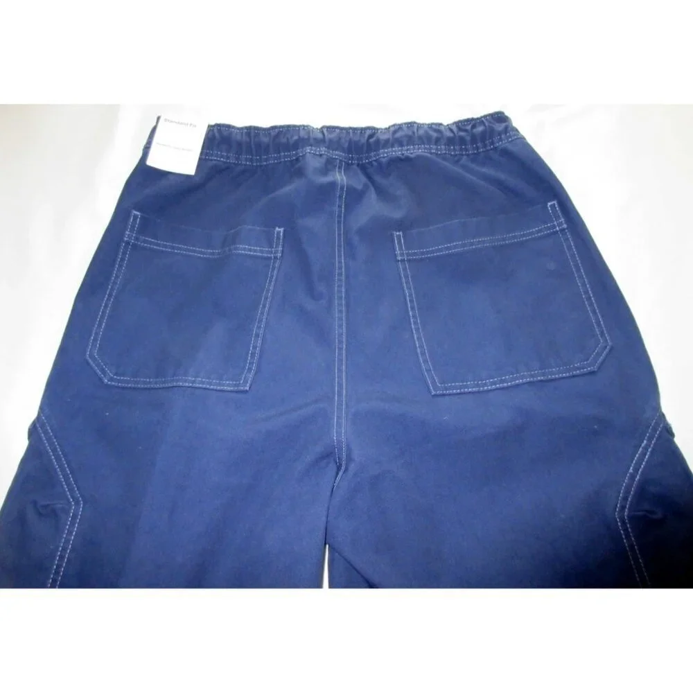 Jordan Men's MJ Chicago Cotton Cargo Casual Logo Pants Midnight Navy Blue NWT
